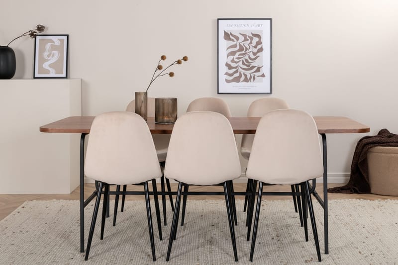 Uno matbord med 6st Polar matstol