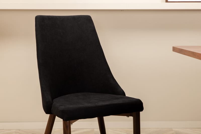 Unos Matgrupp 200 cm inkl 4 Campomar Stolar - Valnötsbrun/Svart - Möbler - Matplats - Matgrupp & matbord med stolar