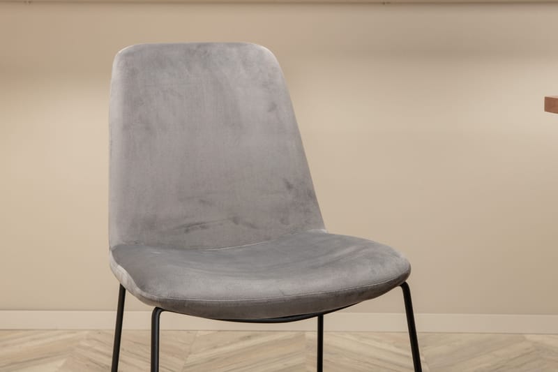 Unos Matgrupp 200 cm inkl 4 Jadraque Stolar - Valnötsbrun/Svart/Grå - Möbler - Matplats - Matgrupp & matbord med stolar