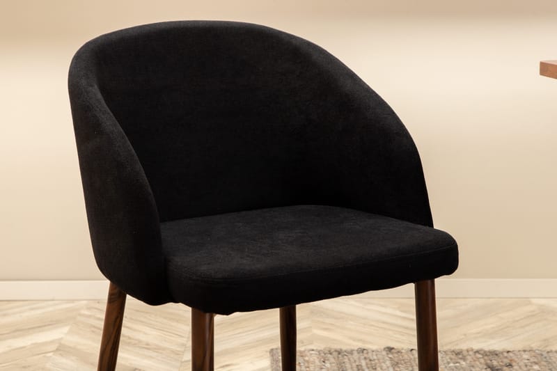 Unos Matgrupp 200 cm inkl 4 Kullersbro Stolar - Valnötsbrun/Svart/Brun - Möbler - Matplats - Matgrupp & matbord med stolar