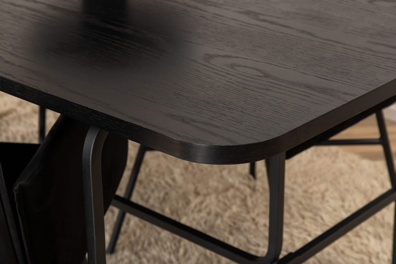 Unos Matgrupp 200 cm inkl 4 Pipi Stolar - Svart - Möbler - Matplats - Matgrupp & matbord med stolar