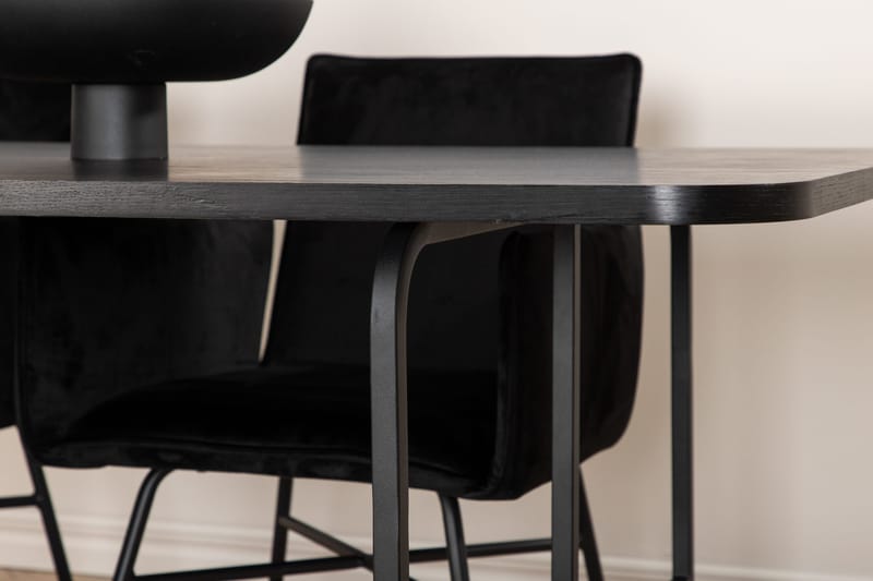 Unos Matgrupp 200 cm inkl 4 Pipi Stolar - Svart - Möbler - Matplats - Matgrupp & matbord med stolar