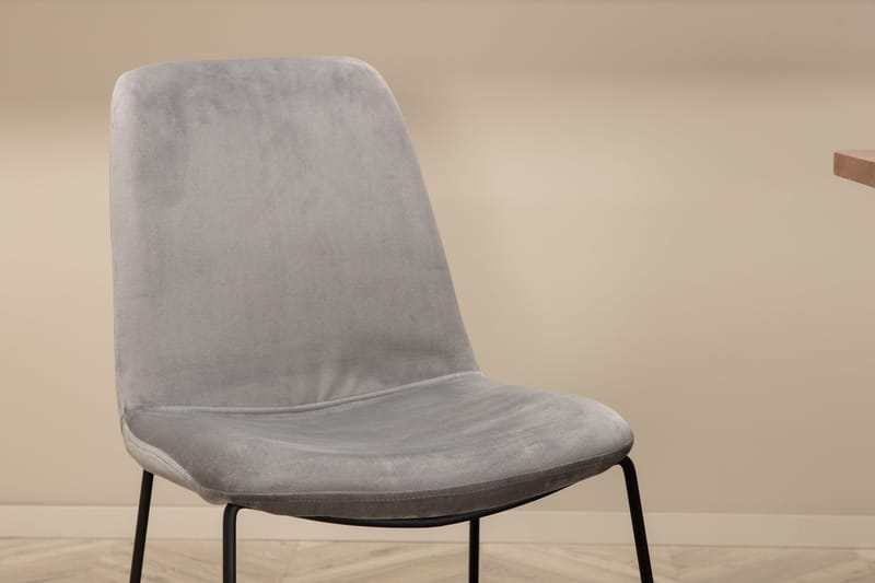 Unos Matgrupp 200 cm inkl 6 Jadraque Stolar - Valnötsbrun/Svart/Grå - Möbler - Matplats - Matgrupp & matbord med stolar