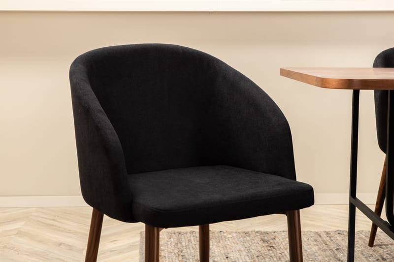 Unos Matgrupp 200 cm inkl 6 Kullersbro Stolar - Valnötsbrun/Svart/Brun - Möbler - Matplats - Matgrupp & matbord med stolar