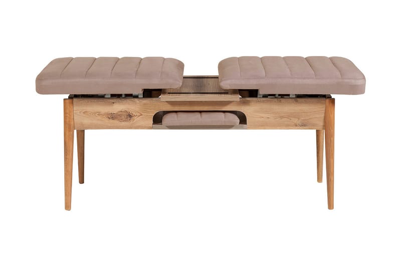 Valsot Förlängningsbar Matgrupp 129 cm - Natur/Grå/Brun - Möbler - Matplats - Matgrupp & matbord med stolar