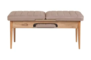 Valsot Förlängningsbar Matgrupp 129 cm - Natur/Grå/Brun - Möbler - Matplats - Matgrupp & matbord med stolar