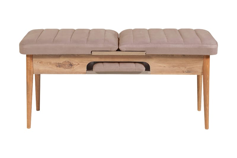 Valsot Förlängningsbar Matgrupp 129 cm - Natur/Grå/Brun - Möbler - Matplats - Matgrupp & matbord med stolar