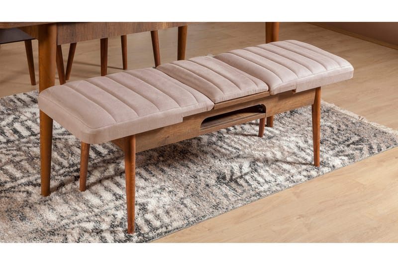 Valsot Förlängningsbar Matgrupp 129 cm - Vit/Grå - Möbler - Matplats - Matgrupp & matbord med stolar