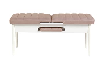Valsot Förlängningsbar Matgrupp 129 cm - Vit/Grå - Möbler - Matplats - Matgrupp & matbord med stolar