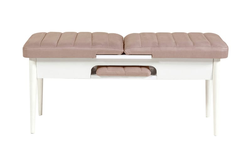 Valsot Förlängningsbar Matgrupp 129 cm - Vit/Grå - Möbler - Matplats - Matgrupp & matbord med stolar