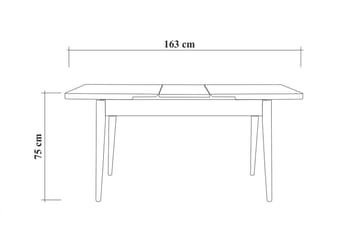 Valsot Förlängningsbar Matgrupp 129 cm - Vit/Grå - Möbler - Matplats - Matgrupp & matbord med stolar