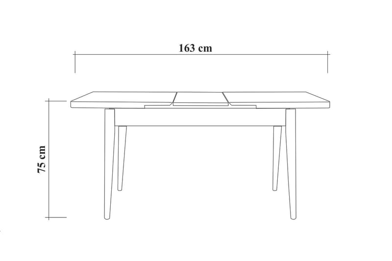 Valsot Förlängningsbar Matgrupp 129 cm - Vit/Grå - Möbler - Matplats - Matgrupp & matbord med stolar