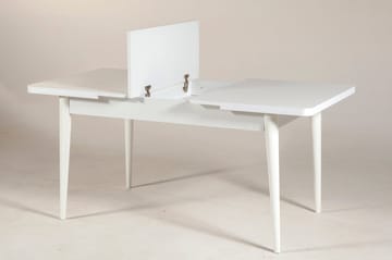 Valsot Förlängningsbar Matgrupp 129 cm - Vit/Grå - Möbler - Matplats - Matgrupp & matbord med stolar