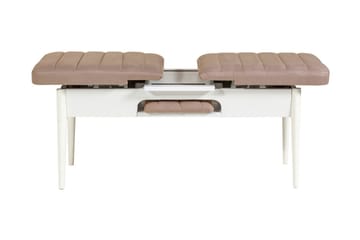 Valsot Förlängningsbar Matgrupp 129 cm - Vit/Grå - Möbler - Matplats - Matgrupp & matbord med stolar
