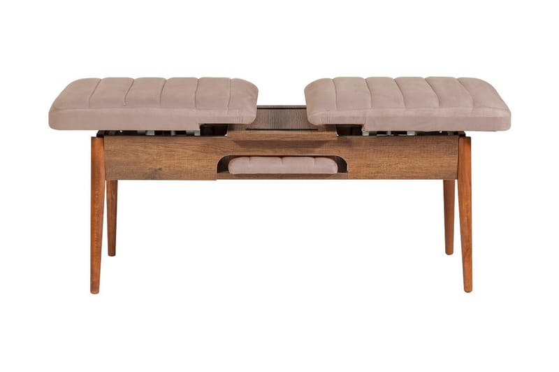 Valsot Förlängningsbar Matgrupp 129 cm - Vit/Mörkbrun - Möbler - Matplats - Matgrupp & matbord med stolar