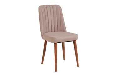 Valsot Förlängningsbar Matgrupp 129 cm - Vit/Mörkbrun - Möbler - Matplats - Matgrupp & matbord med stolar