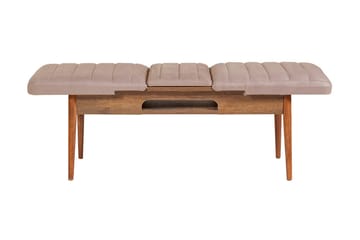 Valsot Förlängningsbar Matgrupp 129 cm - Vit/Mörkbrun - Möbler - Matplats - Matgrupp & matbord med stolar
