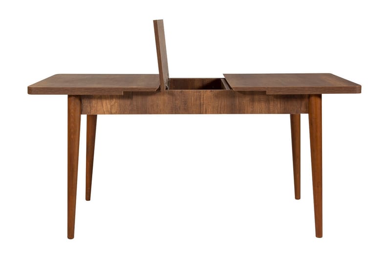 Valsot Förlängningsbar Matgrupp 129 cm - Vit/Mörkbrun - Möbler - Matplats - Matgrupp & matbord med stolar