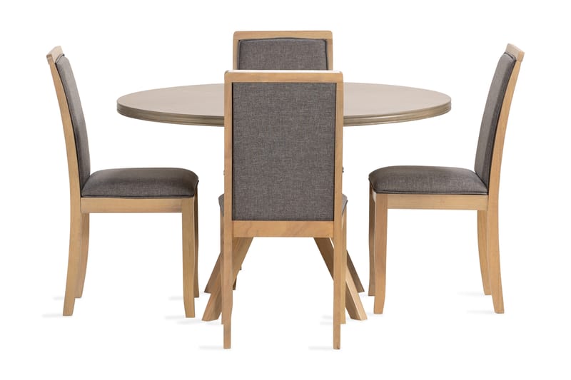 VEDEA Rund Matgrupp + 4 st CEBELL Matstolar Vit - Matgrupp & matbord med stolar