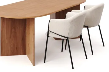 Vera Matgrupp rektangulärt 180 cm Ek med 6 Filip Matstolar - Ek - Möbler - Matplats - Matgrupp & matbord med stolar