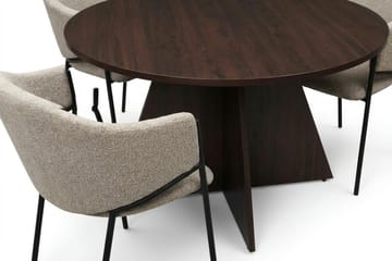 Vera Matgrupp runt 110 cm Rökt Ek med 4 Filip Matstolar - Rökt ek - Möbler - Matplats - Matgrupp & matbord med stolar