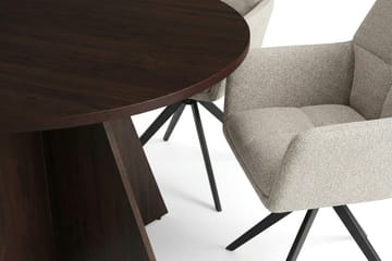 Vera Matgrupp runt 110 cm Rökt Ek med 4 Torsby Matstolar - Rökt ek - Möbler - Matplats - Matgrupp & matbord med stolar