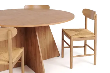 Vera Matgrupp runt 150 cm Ek med 6 Malte Matstolar - Ek - Möbler - Matplats - Matgrupp & matbord med stolar