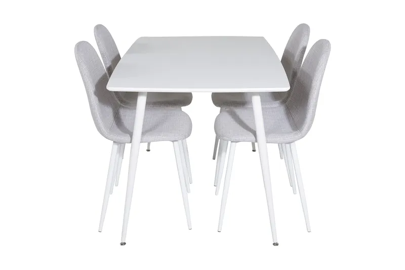 Ypas Matgrupp 120 cm inkl 4 Ypas Stolar - Vit/Grå - Möbler - Matplats - Matgrupp & matbord med stolar