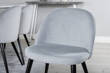 Ypas Matgrupp 180 cm inkl 6 Valeri Stolar - Vit/Grå - Möbler - Matplats - Matgrupp & matbord med stolar