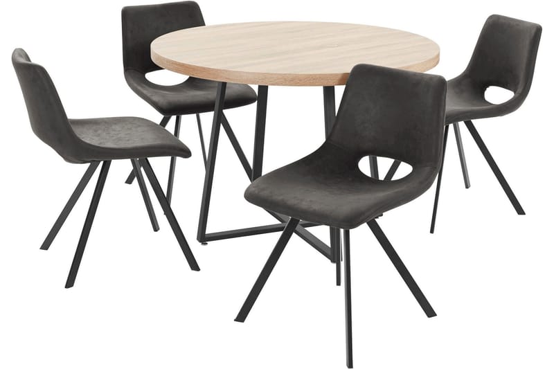 ZAVLANI Matgrupp 100 cm Antracit - Matgrupp & matbord med stolar