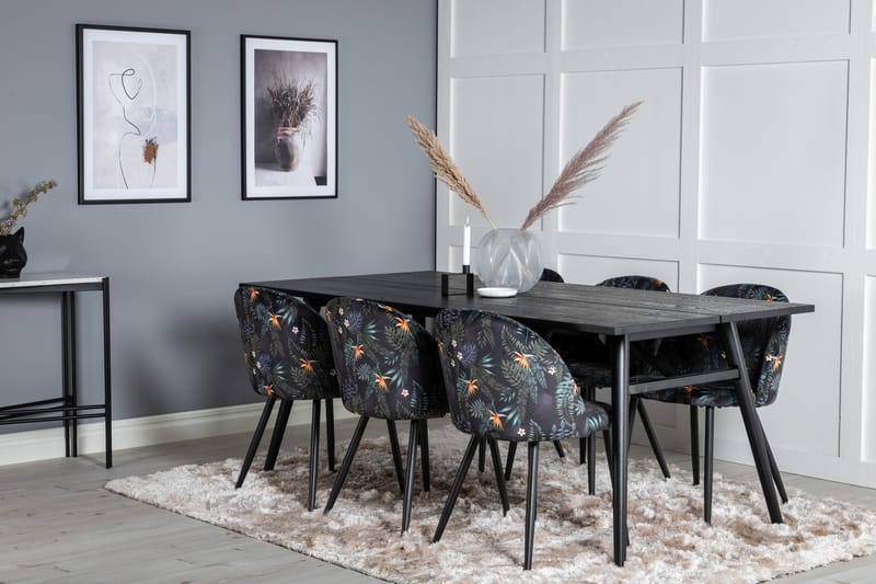 Zenazmi Matgrupp 195 cm + 6 Sedavi Matstolar - Möbler - Matplats - Matgrupp & matbord med stolar