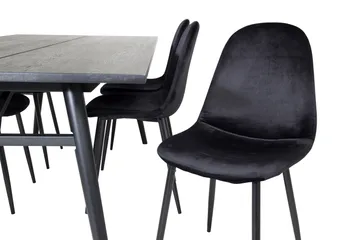 Zenazmi Matgrupp 195 cm inkl 6 Pontus Stolar - Svart - Möbler - Matplats - Matgrupp & matbord med stolar