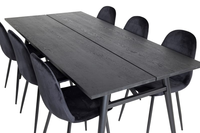 Zenazmi Matgrupp 195 cm inkl 6 Pontus Stolar - Svart - Möbler - Matplats - Matgrupp & matbord med stolar