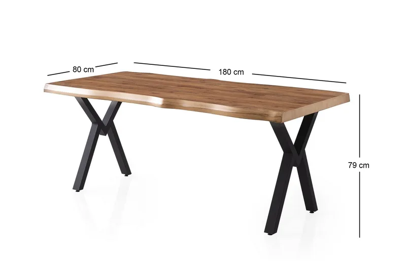 Matlerd Matbord 180 cm Rektangulär - Valnöt - Möbler - Matplats - Matbord & köksbord