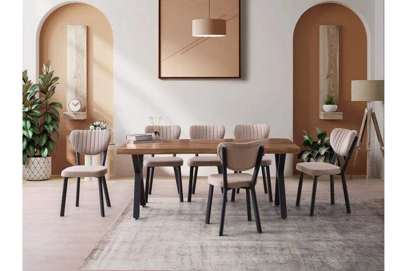 Matlerd Matbord 180 cm Rektangulär - Valnöt - Möbler - Matplats - Matbord & köksbord