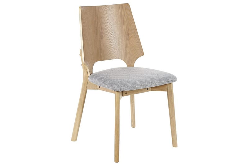 Matsalsstol Abee set om 2 Grå-Ljust Trä - Grå-Ljust Trä - Möbler - Matplats - Matstol & köksstol