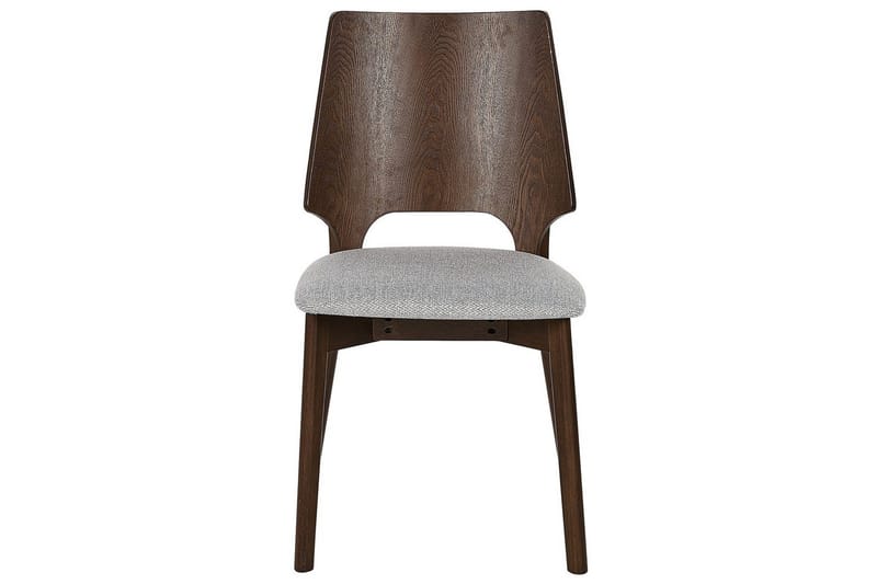 Matsalsstol Abee set om 2 Grå-Mörkt Trä - Grå-Mörkt Trä - Möbler - Matplats - Matstol & köksstol