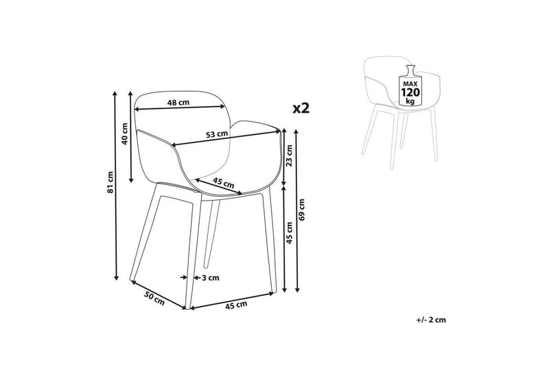 Matsalsstol Abilene set om 2 - Möbler - Matplats - Matstol & köksstol