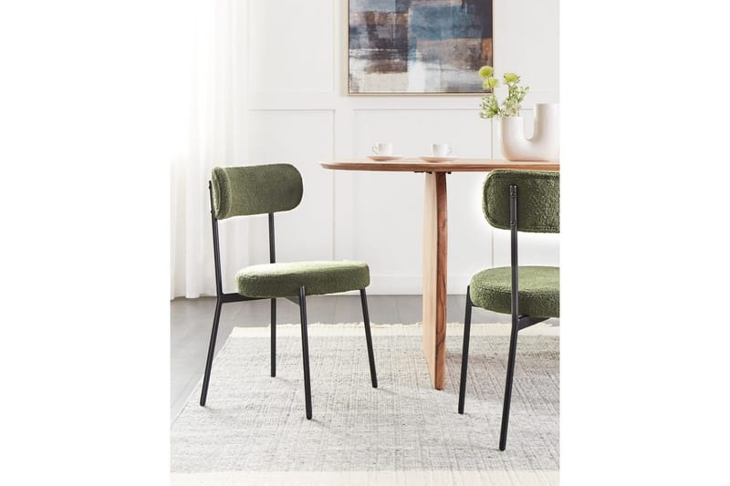 Matsalsstol Allison set om 2 Grön-Svart - Grön-Svart - Möbler - Matplats - Matstol & köksstol