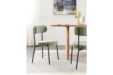Matsalsstol Allison set om 2 Ljusgrön-Svart - Ljusgrön-Svart - Möbler - Matplats - Matstol & köksstol