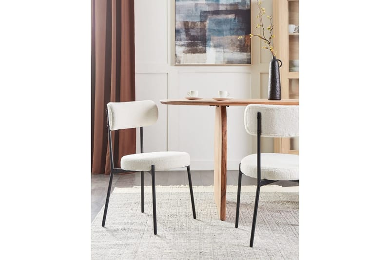 Matsalsstol Allison set om 2 Vit-Svart - Vit-Svart - Möbler - Matplats - Matstol & köksstol