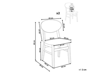 Matsalsstol Amery set om 2 Ljus Trä-Brun - Ljus Trä-Brun - Möbler - Matplats - Matstol & köksstol