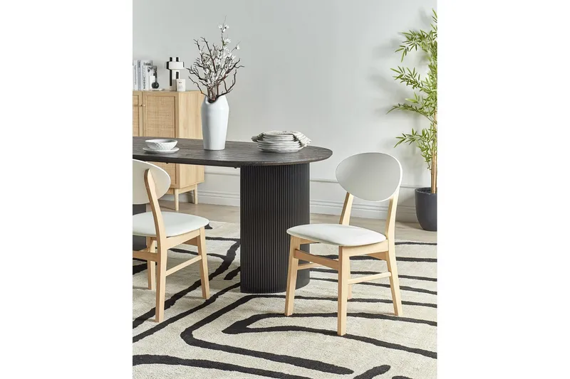 Matsalsstol Amery set om 2 Ljus Trä-Vit - Ljus Trä-Vit - Möbler - Matplats - Matstol & köksstol