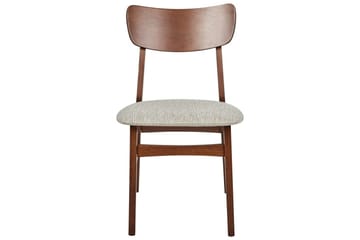 Matsalsstol Anoka set om 2 Mörk Trä-Beige - Mörk Trä-Beige - Möbler - Matplats - Matstol & köksstol