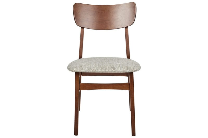Matsalsstol Anoka set om 2 Mörk Trä-Beige - Mörk Trä-Beige - Möbler - Matplats - Matstol & köksstol
