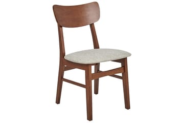 Matsalsstol Anoka set om 2 Mörk Trä-Beige - Mörk Trä-Beige - Möbler - Matplats - Matstol & köksstol