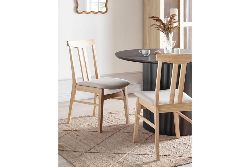 Matsalsstol Avalon set om 2 Ljus Trä-Beige - Ljus Trä-Beige - Möbler - Matplats - Matstol & köksstol