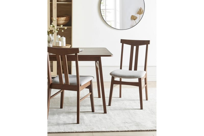 Matsalsstol Avalon set om 2 Mörkt Trä-Grått - Mörkt Trä-Grått - Möbler - Matplats - Matstol & köksstol