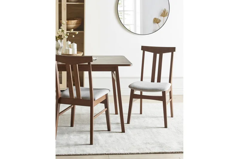 Matsalsstol Avalon set om 2 Mörkt Trä-Grått - Mörkt Trä-Grått - Möbler - Matplats - Matstol & köksstol