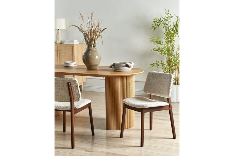 Matsalsstol Blane set om 2 Ljus Trä-Beige - Ljus Trä-Beige - Möbler - Matplats - Matstol & köksstol